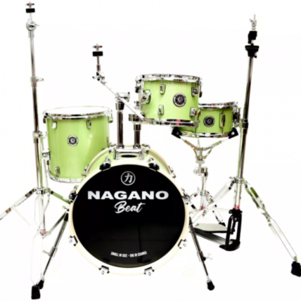 Bateria Nagano 16 Beat GSK Green Sparkle Com Ferragem