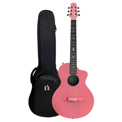 Violão Natasha Asteroid +NSX Smart- elétrico Com Efeitos e App Peach Pink