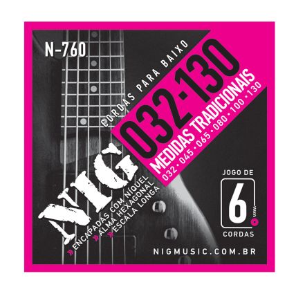 Encordoamento Nig Baixo 6 Cordas 045 - N760